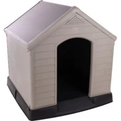 Flamingo Curver Petlife Kunststof Hok - Grijs-zwart - 95x99x99 Cm