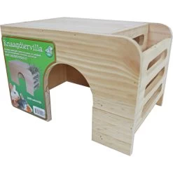 Gebr. De Boon Boon Knaagdiervilla Met Ruif Hout - 30,5x21x19 Cm