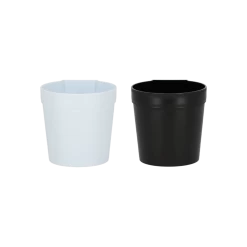 Raambloempot Set Van 2 - Zwart-wit - S