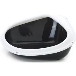 Savic Hoektoilet Concha XL - 51 X 38 X 22.5 Cm - Zwart-Wit