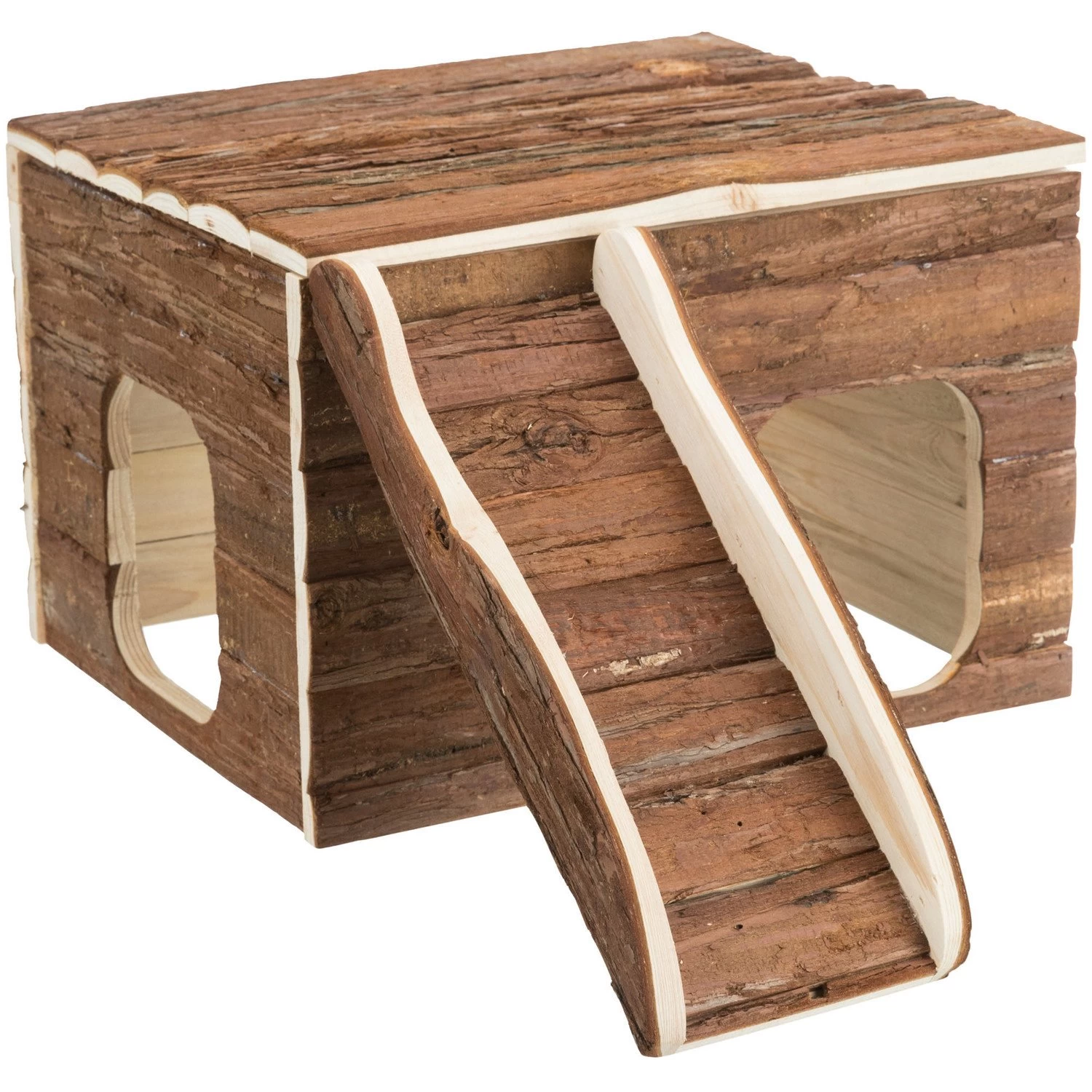 Trixie Trixie Houten Huis Gunnar Met Koel Of Verwarm Mogelijkheid 47x30x37-68 Cm - Afbeelding 3