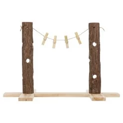 Trixie Trixie Natural Living - Houten Duo Voerboom Schorshout - 53x34x25 Cm